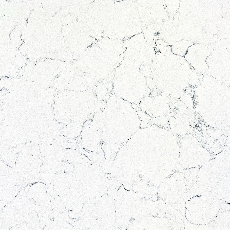 White Marble Look Kitchen Countertop Bianco Venato Carrara Quartz