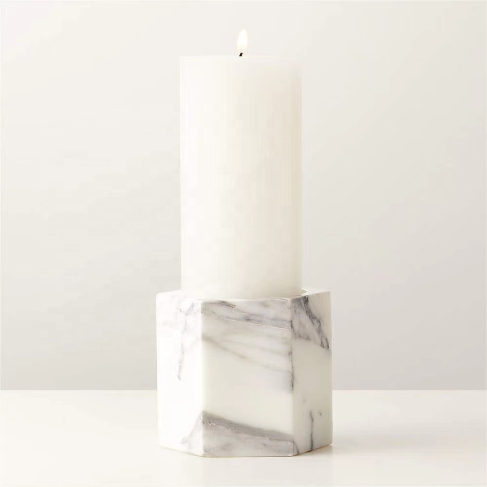 SHIHUI Marble Homewares Wholesale Home Decor Natural Stone Decorating Marble Candle Holder