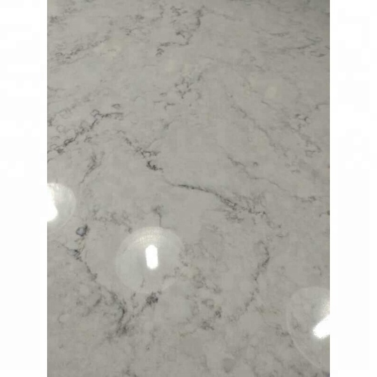 SHIHUI Wholesale High Quality Artificial Carrara White Marble Quartz Stone Slab Price For Countertop