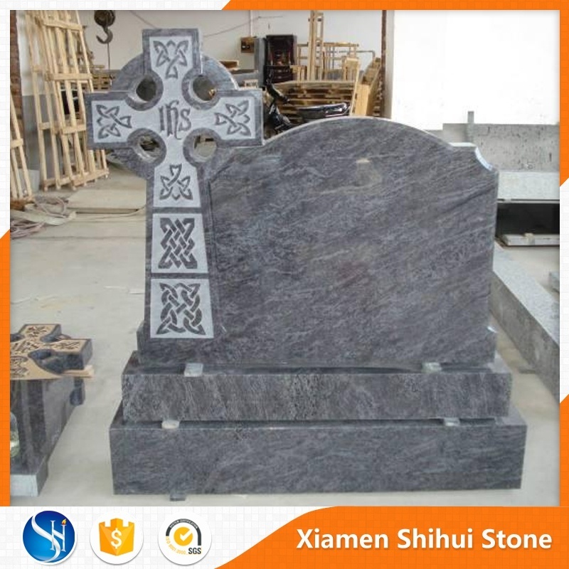 Celtic Carved Cross Granite Monument Cross Shaped Headstone