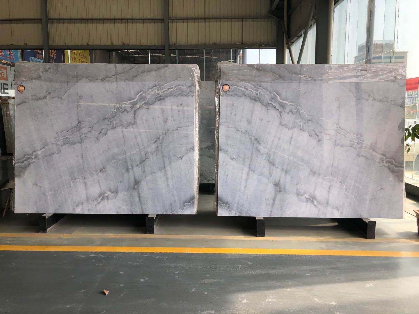 SHIHUI Wholesales Cheap Price China Marble Bruce Grey Marble Slabs For Dining and Coffee Table