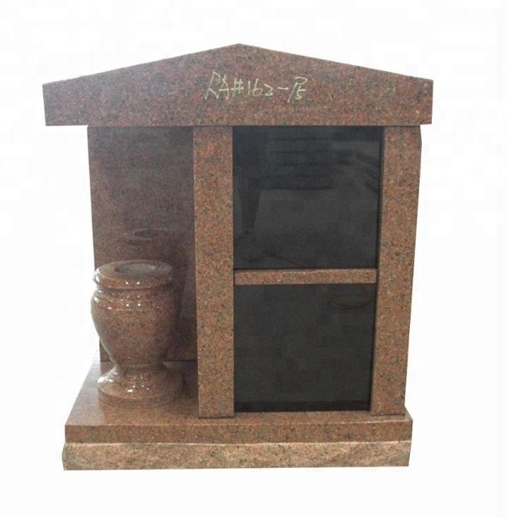 Cemetery Cremation Granite Vase for Columbarium Tombstones Graves