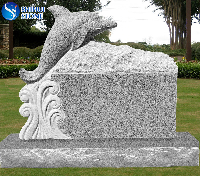 Cheap Prices Marble Used Dolphin Headstones For Sale