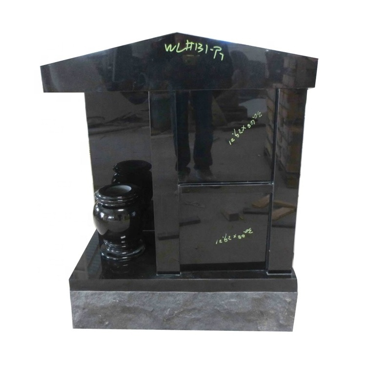 Cemetery Cremation Granite Vase for Columbarium Tombstones Graves