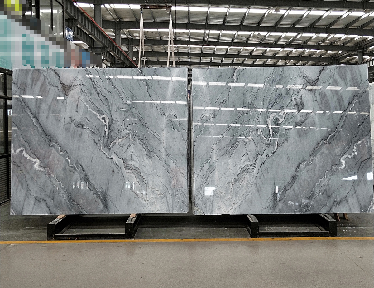 SHIHUI Wholesales Cheap Price China Marble Bruce Grey Marble Slabs For Dining and Coffee Table