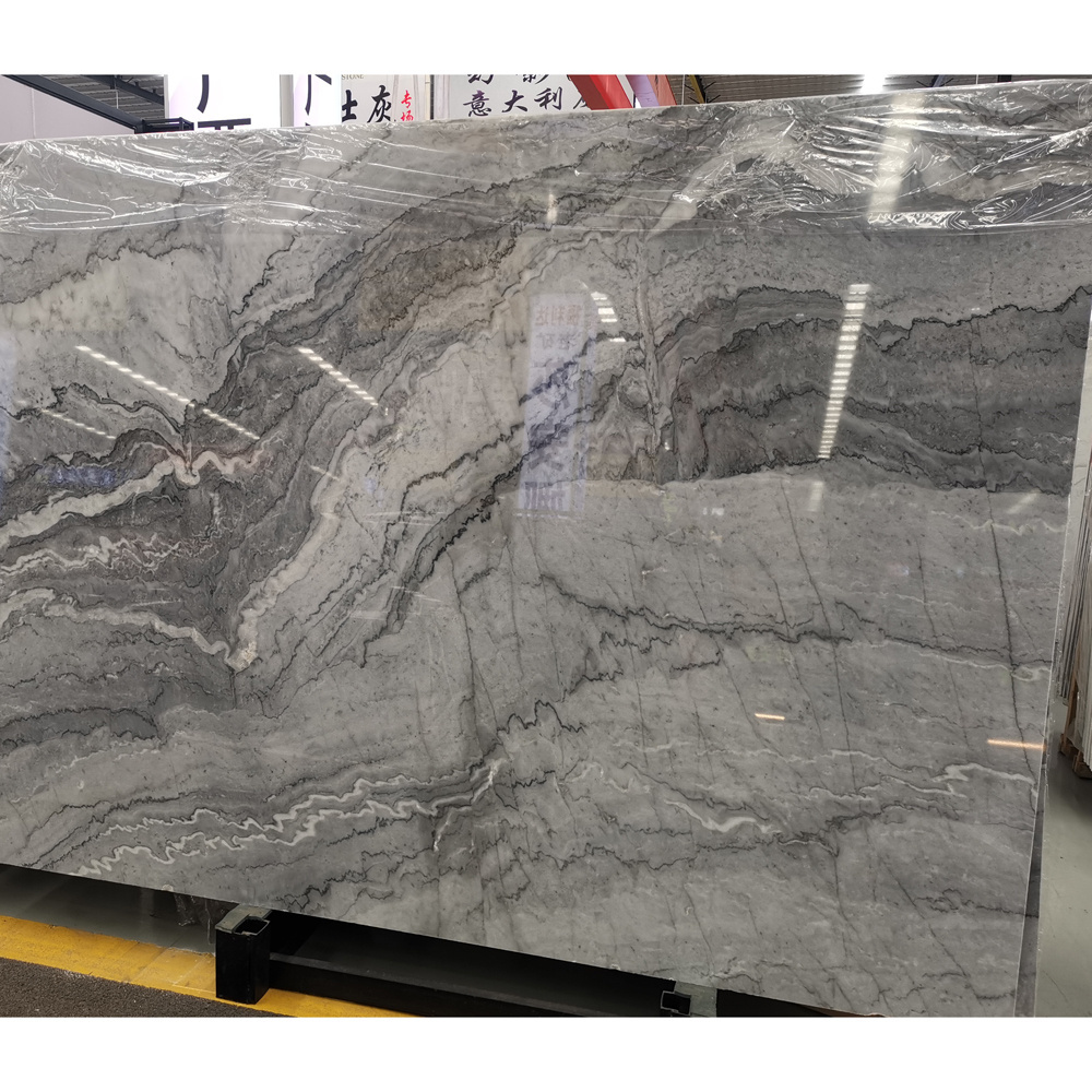 SHIHUI Wholesales Cheap Price China Marble Bruce Grey Marble Slabs For Dining and Coffee Table