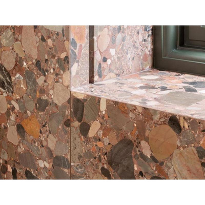 SHIHUI High Quality Modern Natural Stone Rosso Di Masso Ceppo Breccia Dalema Red Marble Slabs For Wall Floor Tiles