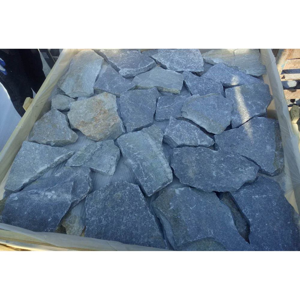 Natural Blue Quartzite Dry Stack Factory Exterior Slate Culture Stone Veneer Wall Cladding For Outdoor Decoration