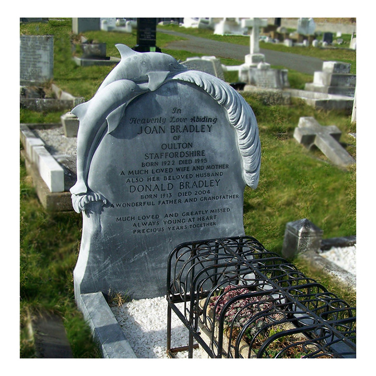 Cheap Prices Marble Used Dolphin Headstones For Sale