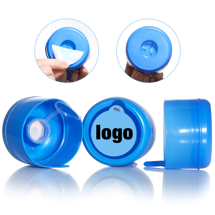 Custom  Disposable Plastic Lid 20l 19 Liter Smart Lids 55mm Non  spill Plastic Pe 5 Gallon Water Bottle Caps Made In China