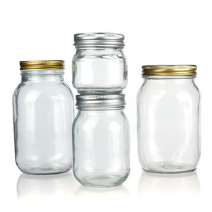 Food Grade Mason Jars wide Mouth with Lid and Band Half Gallon Airtight Lids Clear Glass Jar