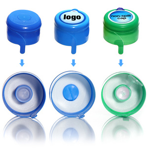 Custom  Disposable Plastic Lid 20l 19 Liter Smart Lids 55mm Non  spill Plastic Pe 5 Gallon Water Bottle Caps Made In China