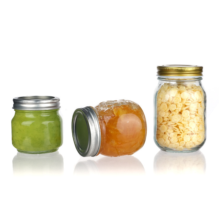 Food Grade Mason Jars wide Mouth with Lid and Band Half Gallon Airtight Lids Clear Glass Jar