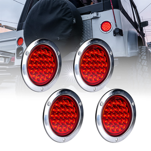 4" Inch Round LED Trailer Tail Lights