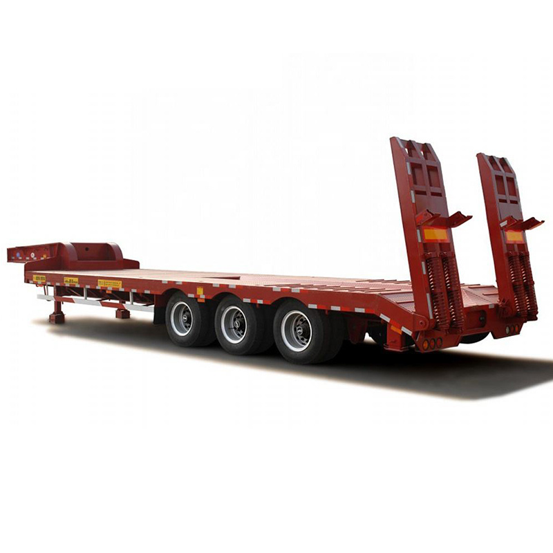 Gooseneck Equipment 3 Axles Lowbed Semi Trailer