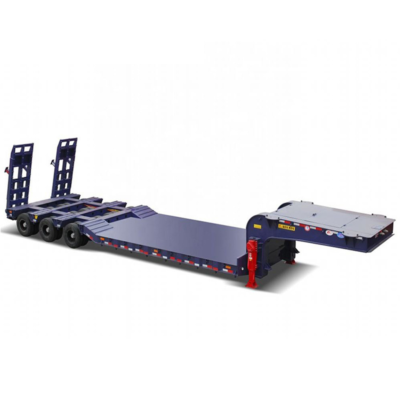 Gooseneck Equipment 3 Axles Lowbed Semi Trailer