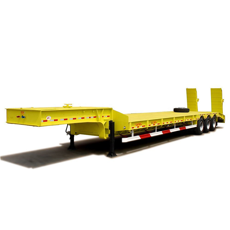 Gooseneck Equipment 3 Axles Lowbed Semi Trailer