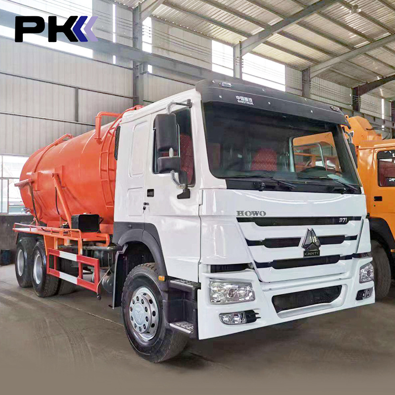 Sinotruk Howo Used 6X4 15Cbm Septic Tank Sewage Suction Tanker Trucks With Good Quality