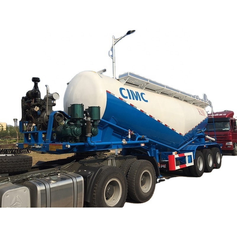 40ton 50ton V type Bulk Cement Tank Trailer 3axle Fly Ash Cement Bulker Silo Tanker Pneumatic Semi Truck Trailer for sale