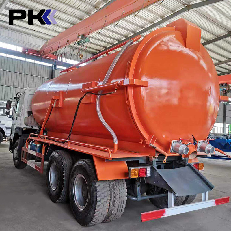 Sinotruk Howo Used 6X4 15Cbm Septic Tank Sewage Suction Tanker Trucks With Good Quality