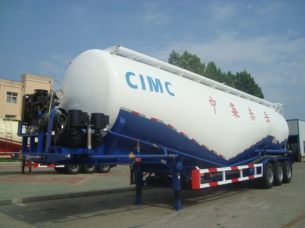 40ton 50ton V type Bulk Cement Tank Trailer 3axle Fly Ash Cement Bulker Silo Tanker Pneumatic Semi Truck Trailer for sale