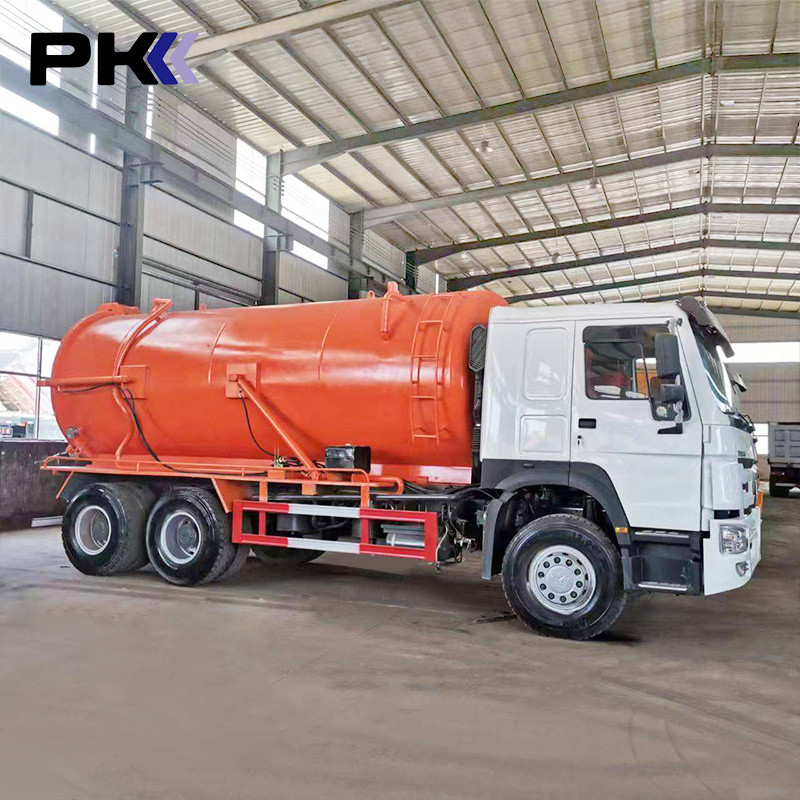 Sinotruk Howo Used 6X4 15Cbm Septic Tank Sewage Suction Tanker Trucks With Good Quality