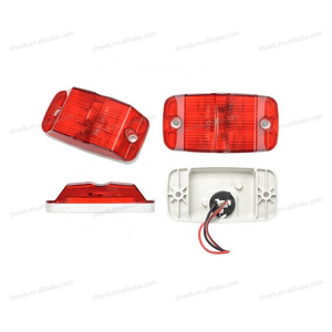 PK11676 Truck Trailer 6 LED 12V/24V Flashing Clearance Lamp Rectangular Side Mount Spyder Amber Turn Signal Marker Light