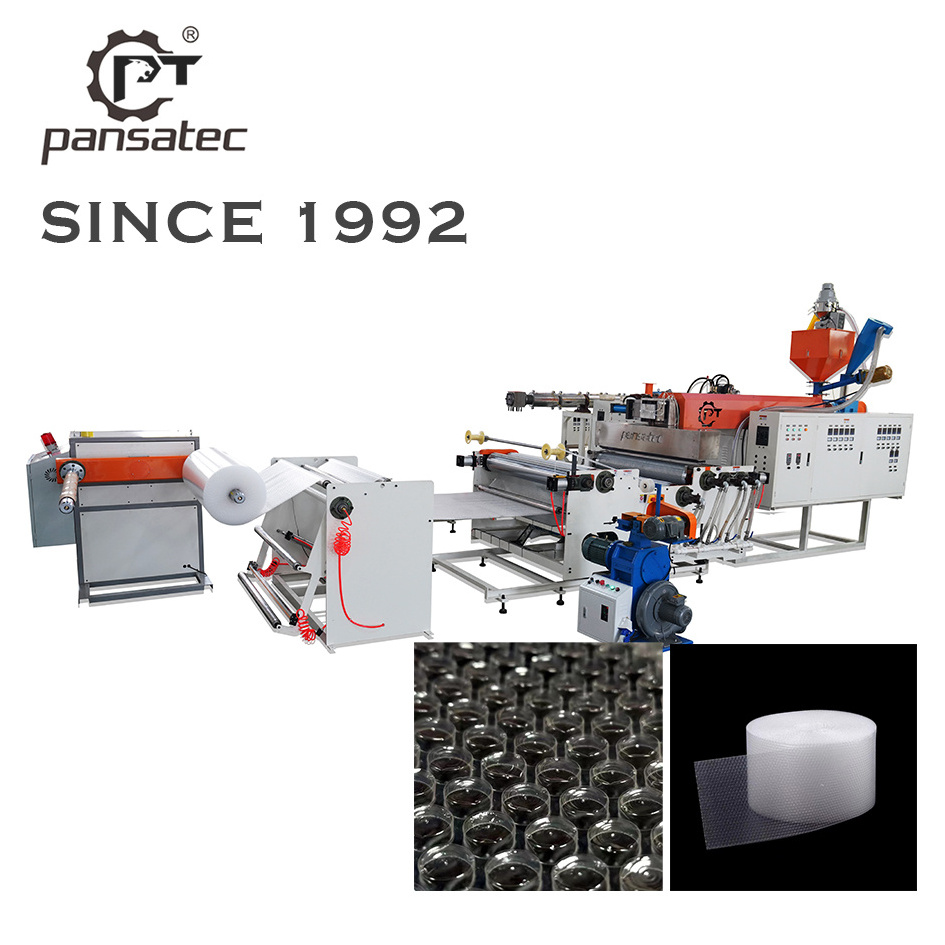 LDPE LLDPE HDPE two layers single layer double screws air bubble film wrap film roll sheet manufacturing making machine