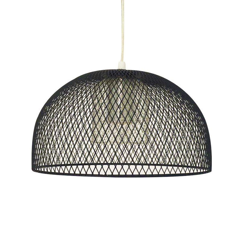 Vintage Iron Mesh Dome Pendant Lamp Shade For Ceiling Pendant Light