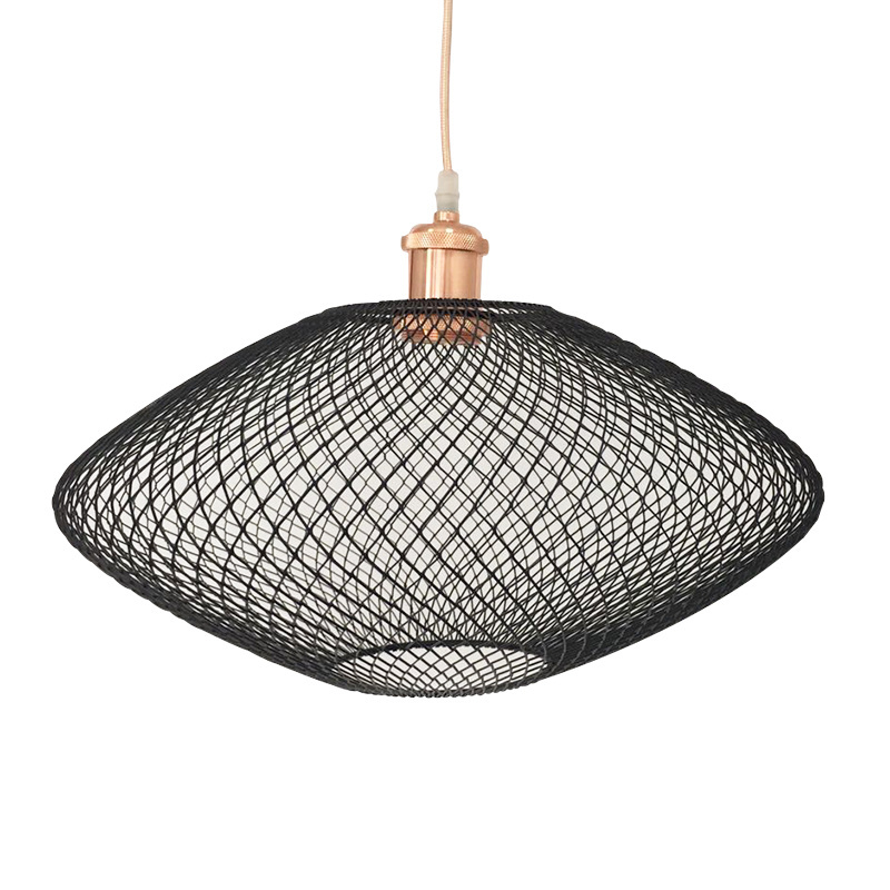 Vintage Iron Mesh Dome Pendant Lamp Shade For Ceiling Pendant Light