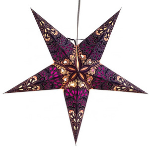 Colourful LED Decoration Lamp 3d Paper Star Lanterns Christmas India