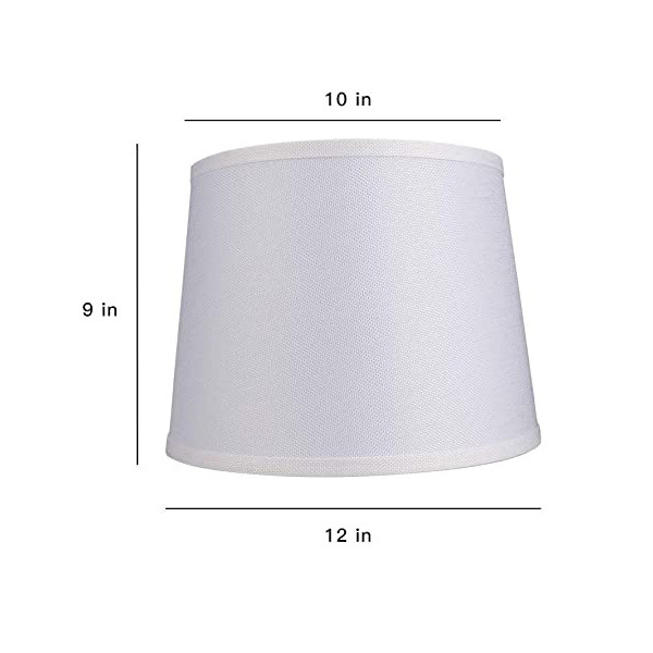 Custom Natural Linen Hand Crafted White Fabric Drum Table Lamp Shade Covers