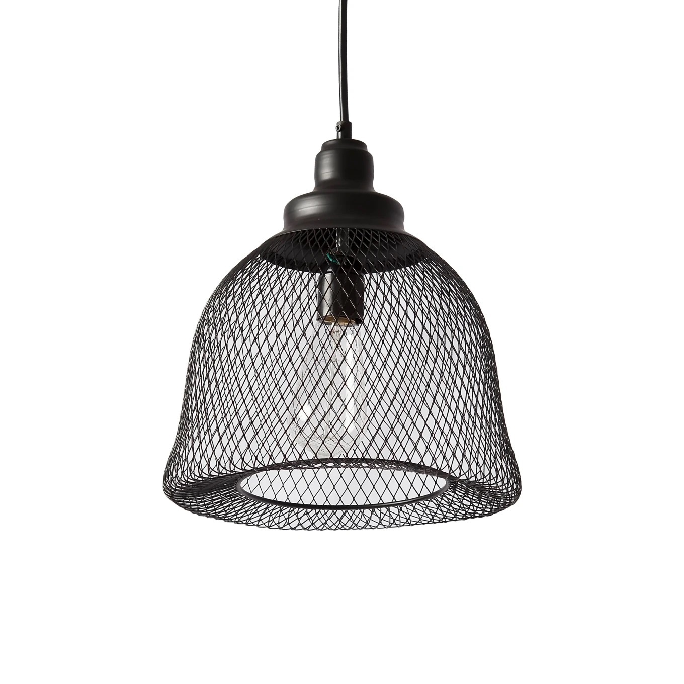 Industrial American Style Retro Iron Wire Mesh Cage Hanging Lamp Pendant Lights For Bar Living Room Dining Room Restaurant Loft