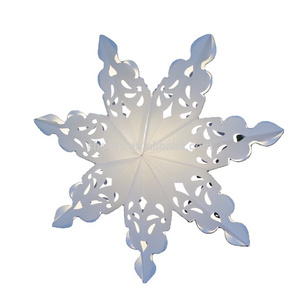 Christmas Decoration Folding Handmade Craft Snowflake Shaped Paper Lantern  Hanging Light