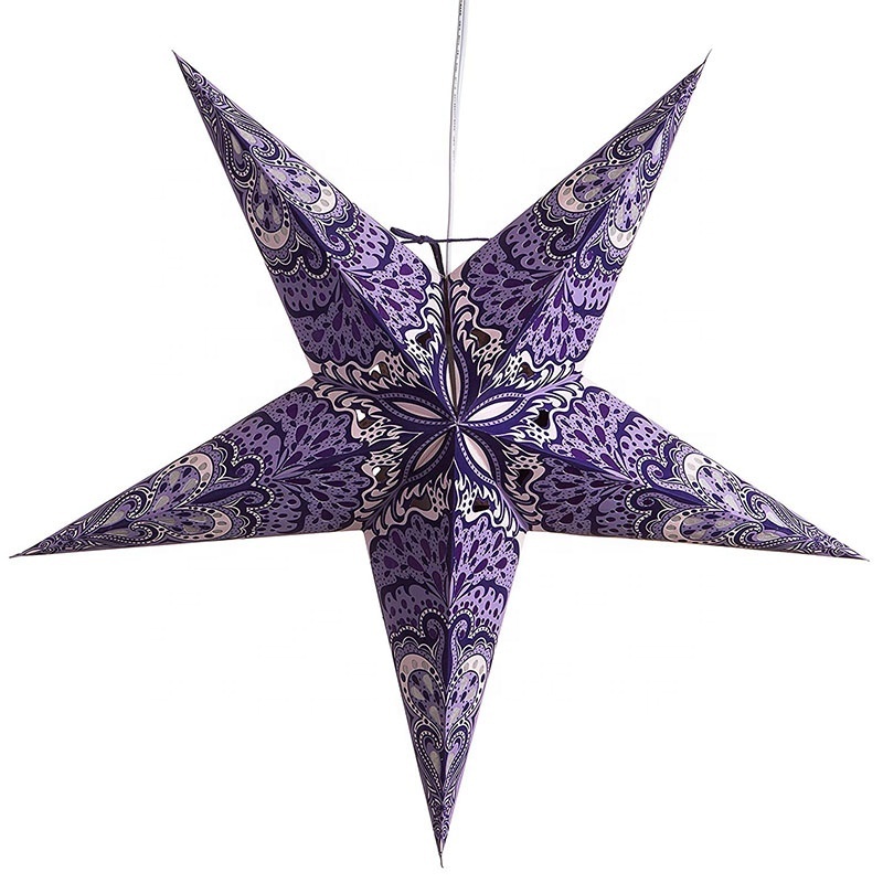 Colourful LED Decoration Lamp 3d Paper Star Lanterns Christmas India