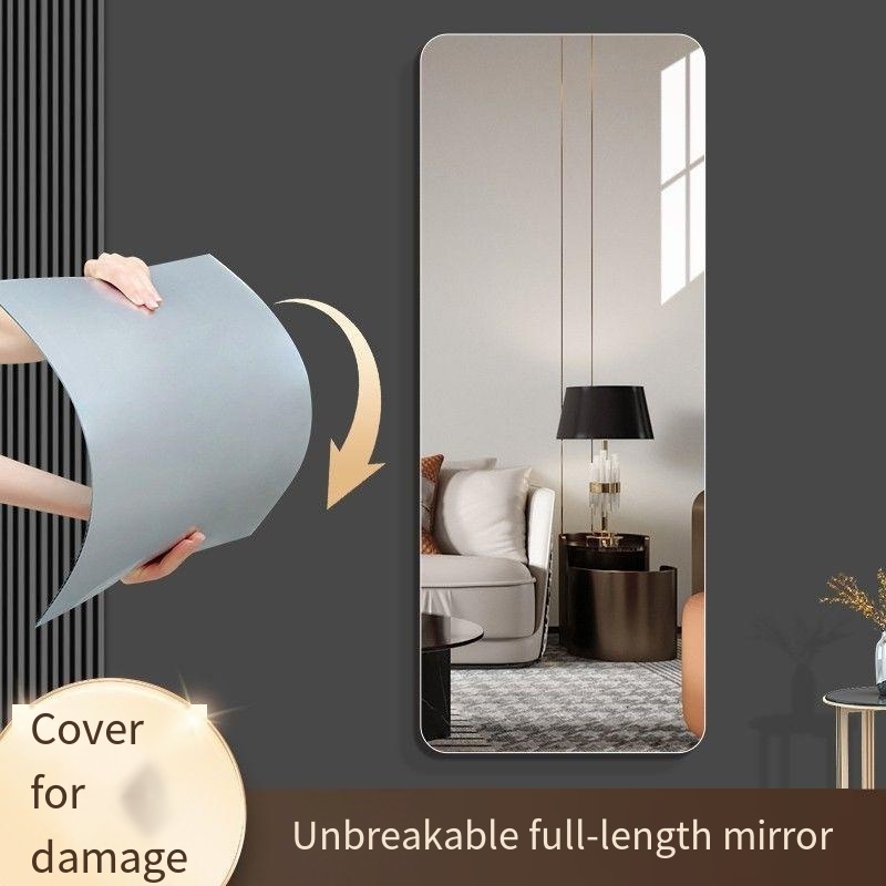 Fast Delivery Flexible Soft Acrylic 3D Feather Oval Shapes Self Adhesive Mirror Stickers Decor Wall Stickers for Mirror