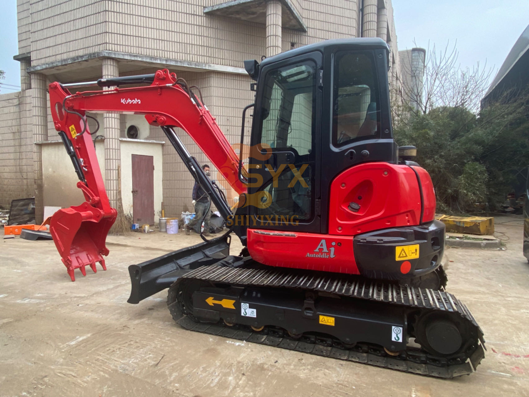 Kubota KX163-5 Kubota mini excavator with swing boom zero swing excavator with thumb and quick coupler