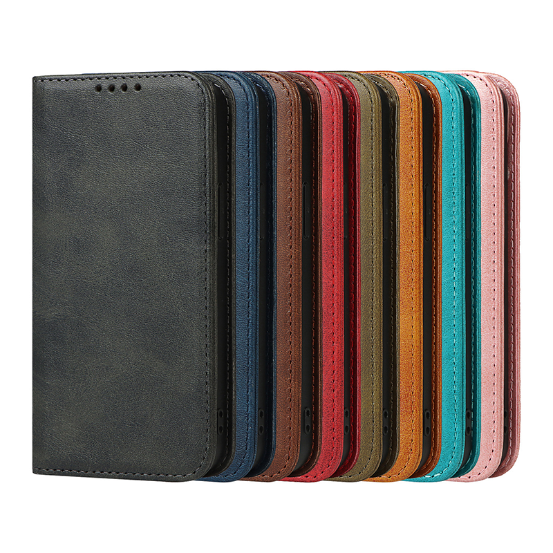 PU Leather Case Flip Phone Case Fori Phone 15 14 Pro 13 12 XS XR 6 7 8 Plus Shockproof Wallet Book Cover