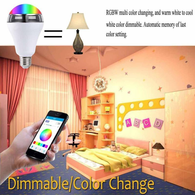 Dropshipping RGB E27 Remote Control Led Flickering Flame Bulb Smart Light Mesh flowerpot bt Speaker Led Bulb