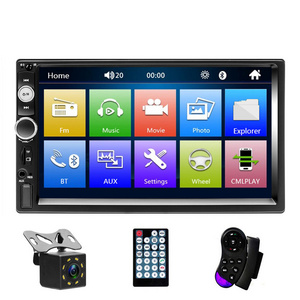 Universal 2 din car radio 7" touch Screen Video BT  MP5 Player Auto Radio 8IR Rear Camera