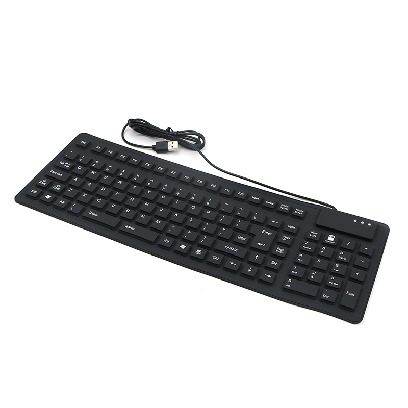 Portable 85 Keys Soft Roll Up Silent USB Wired Keyboard Waterproof Foldable Silicone Flexible Laptop Keyboard