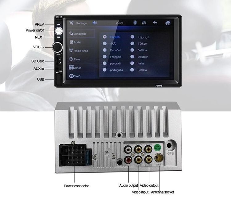 Universal 2 din car radio 7