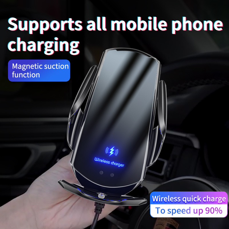 Universal Car Mount Holder Fast Charging Wireless Car Charger Phone Mount for Samsung iPhone