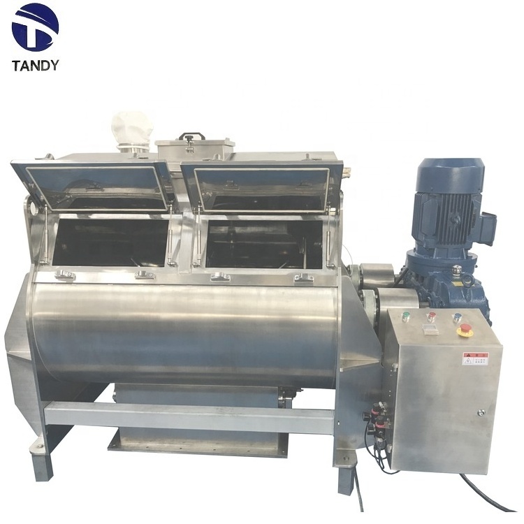 Spice powder agitation double paddle mixer/Coffee bean paddle mixing machine /Flour blade blending machine