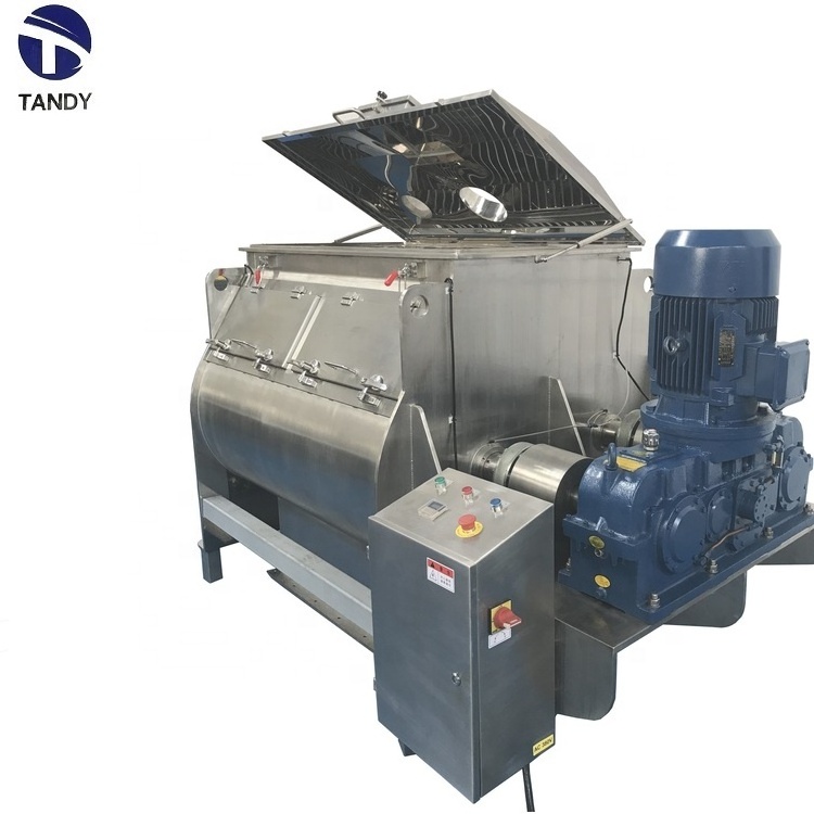 Spice powder agitation double paddle mixer/Coffee bean paddle mixing machine /Flour blade blending machine