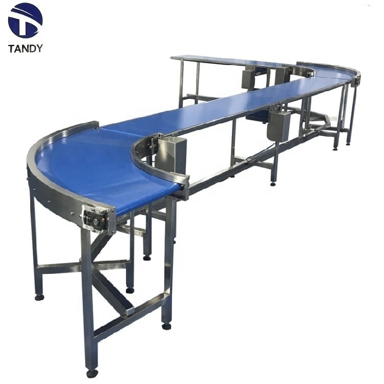 Salt sugar flour big bag package transport full stainless steel frame belt conveyor machine