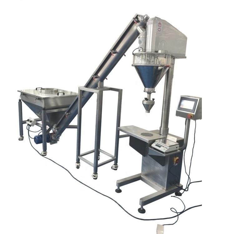 High accuracy semiautomatic flavor powder packing helical dosing filling packer machine