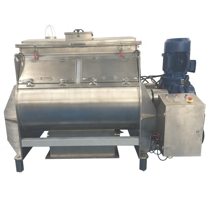 Spice powder agitation double paddle mixer/Coffee bean paddle mixing machine /Flour blade blending machine