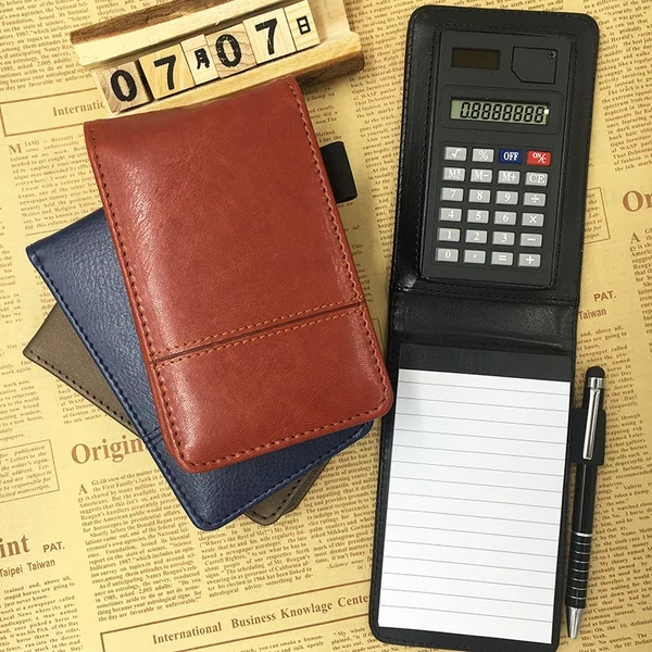 Custom Notepad With Calculator And Pen Holder