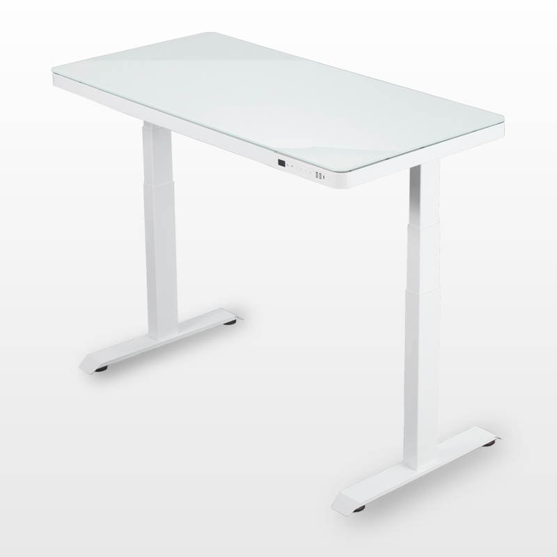 Electrical Office Glass Table  With Drawer ,Home Office Height Adjustable Computer Standing Desk,home furniture sit stand desk